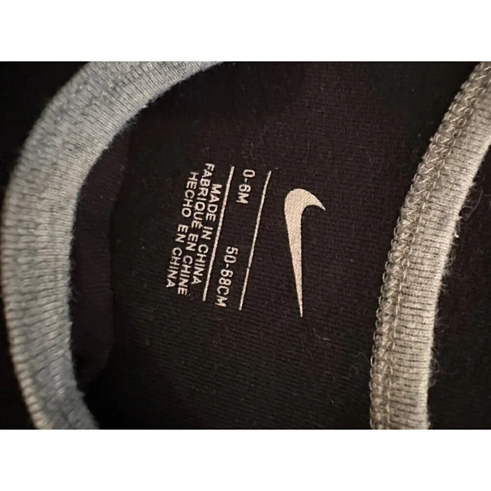 Nike Logo Black One Piece Size 0-6 months